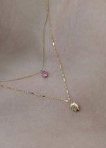 customizable necklaces in solid gold with gems and 14k gold hearts from sb studio in alberta