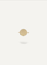 Solid 14k Gold charm on a white background from sb studio in edmonton