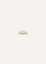 SB Studio Fleur charm bracelet link featuring a delicate gold flower with sparkling gemstone topaz petals.