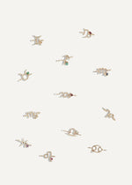 Sb studio gold zodiac charm bracelets with astrological gemstones made of solid 14k gold.