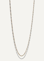 SB Studio Pixie Necklace featuring a 1.1mm bi-colour diamond-cut raso chain in 10k yellow and white gold.
