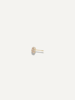 The Sparkle Bar Fleur earrings featuring a delicate gold flower design with sparkling white diamond accents.