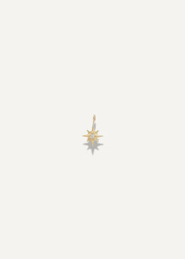 north star diamond charm in solid 14k gold in edmonton by SB Studio