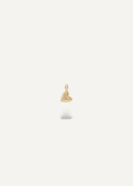 tiny gold floating heart charm from SB Studio in solid 14k gold in yeg