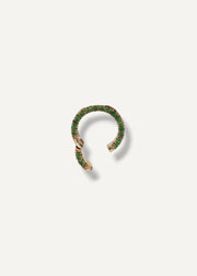 Solid 14k yellow gold charm holder with emerald gemstones from SB Studio formerly the Sparkle Bar