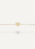 engravable heart conecctor charm in solid gold from sb studio in edmonton