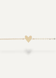 engravable heart conecctor charm in solid gold from sb studio in edmonton