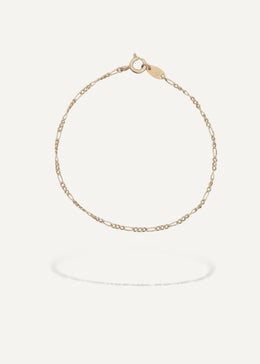 solid gold figaro bracelet from sb studio