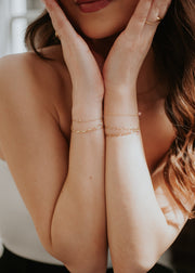 solid gold permanent jewelry in edmonton by sb studio