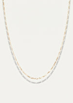 SB Studio 10k yellow gold 1.5mm diamond-cut Figaro chain necklace for everyday wear.