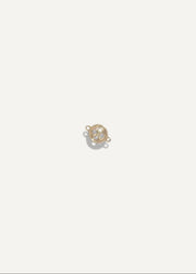 SB Studio 14k yellow gold button charm featuring a delicate minimalist design for a bracelet or necklace.