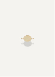 Solid 14k Gold charm on a white background from sb studio in edmonton