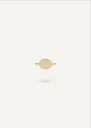 Solid 14k Gold charm on a white background from sb studio in edmonton