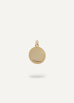 solid 14k engravable pendant from the SB Studio