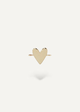 solid 14k gold heart engravable charm from sb studio