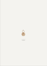Solid 14k gold button charm necklace from sb studio
