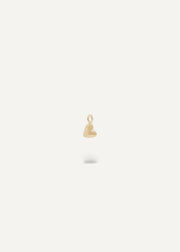 tiny gold floating heart charm from SB Studio in solid gold