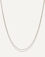 SB Studio Pixie necklace featuring a delicate 1.1mm bi-colour diamond-cut raso chain in 10k yellow and white gold.