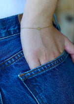 Solid 14k fish charm bracelet in edmonton from SB Studio.