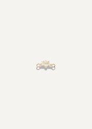 SB Studio Fleur charm bracelet link featuring a delicate gold flower with sparkling gemstone topaz petals.