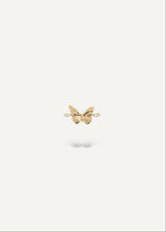 SB Studio gold butterfly charm for a bracelet, featuring a delicate and polished metallic design.