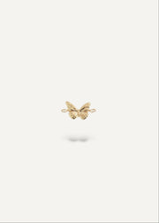SB Studio gold butterfly charm for a bracelet, featuring a delicate and polished metallic design.