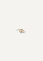 SB Studio gold eye charm with delicate pavé stones for a bracelet, featuring a minimalist evil eye design.