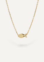SB Studio 14k yellow gold Wish Upon a Fish charm bracelet featuring a mobile fish on a delicate anchor chain.