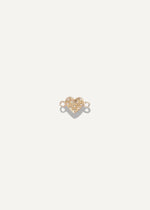 The Sparkle Bar dainty gold heart charm with delicate white topaz accents for daily wear in edmonton