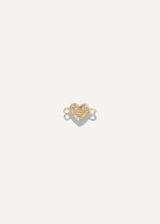 The Sparkle Bar dainty gold heart charm with delicate white topaz accents for daily wear in edmonton