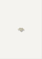 SB Studio in Edmonton Lil Sparkle Charm featuring a dainty gold heart encrusted with shimmering white crystals