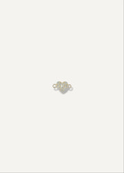 SB Studio in Edmonton Lil Sparkle Charm featuring a dainty gold heart encrusted with shimmering white crystals