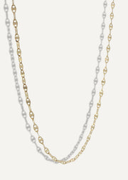 SB Studio Ira necklace in solid 10k yellow gold featuring a delicate disc chain design.