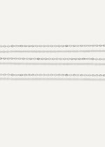 SB Studio Mariam necklace featuring a delicate 1mm diamond-cut cable chain in gold and sterling silver.