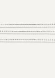 SB Studio Mariam necklace featuring a delicate 1mm diamond-cut cable chain in gold and sterling silver.