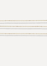 SB Studio Mariam solid gold 14k gold necklace featuring a delicate 1mm diamond-cut cable chain for everyday wear.