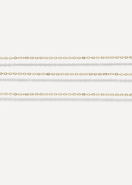 SB Studio Mariam solid gold 14k gold necklace featuring a delicate 1mm diamond-cut cable chain for everyday wear.
