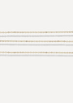 SB Studio Mariam solid gold 14k gold necklace featuring a delicate 1mm diamond-cut cable chain for everyday wear.