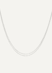 SB Studio Mariam necklace featuring a delicate 1mm diamond-cut cable chain in sterling silver