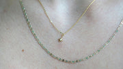 SB Studio Penelope necklace featuring a tri-colour 10k gold Valentino chain layered with a star pendant