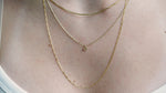 Sb Studio Pixie Necklace featuring a delicate 10k yellow and white gold bi-colour diamond-cut raso chain.