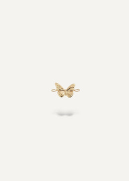 solid 14k Gold butterfly-shaped charm on a white background from sb studio