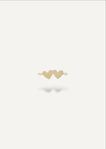 Solid 14k gold engravable double heart connector by The Sparkle Bar Edmonton