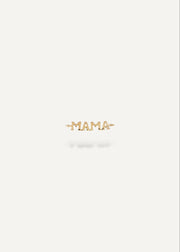 Solid 14k gold MAMA bracelet charm, minimalist design from SB studio in Edmonton.