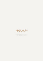 Solid 14k gold MAMA bracelet charm.