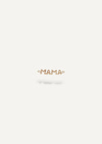 Solid 14k gold MAMA bracelet charm.