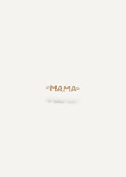 Solid 14k gold MAMA bracelet charm.