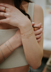 solid 14k gold paperclip chain bracelet from the sparkle bar
