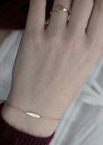solid 14k gold signet engravable bracelet sb studio