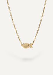 solid 14k fish charm bracelet from tsb studio in Alberta